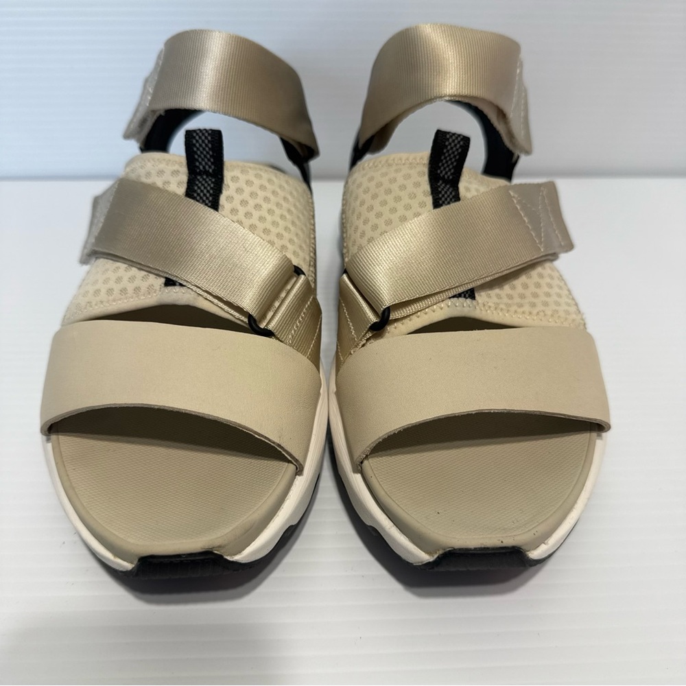 Sorel Kinetic Fawn Beige Strappy Platform Sandals Size 10 - Picture 7 of 14